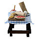 Table for pizza 5x10x5 cm for Neapolitan Nativity Scene with 8 cm characters s5