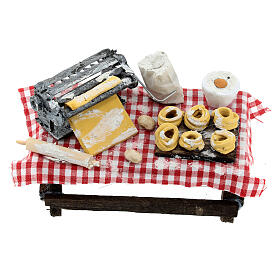 Tavolo per pasta fresca 5x10x5 cm presepe napoletano legno presepe 8 cm