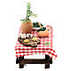Tisch mit Utensilien für die Pestoherstellung, Krippenzubehör, neapolitanischer Stil, für 8 cm Krippe, 10x10x5 cm s4
