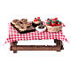 Table with vegetables, 5x10x5 cm, for Neapolitan Nativity Scene with 8 cm characters s1