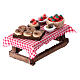 Tavolo legno 5x10x5 cm con verdure presepe napoletano 8 cm s3