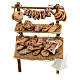Étal de pain en bois et terre cuite 10x10x5 cm crèche napolitaine 10 cm s4