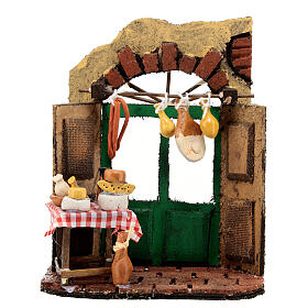 Tavern scene, Neapolitan nativity scene 20x15x10 cm, 10 cm nativity cork