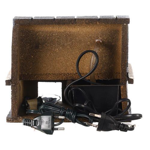 Cork kitchen with sink and fire, 15x20x15 cm, for Neapolitan Nativity Scene with 8 cm characters 4