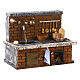 Cuisine liège avec évier et feu 15x20x15 cm crèche napolitaine 8 cm s3