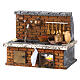 Cork kitchen with fountain and fire 15x20x15 cm Neapolitan nativity scene 8 cm s2