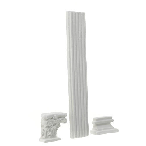Half column, set of 3, ready to be painted, for Neapolitan Nativity Scene, 30x5 cm 3