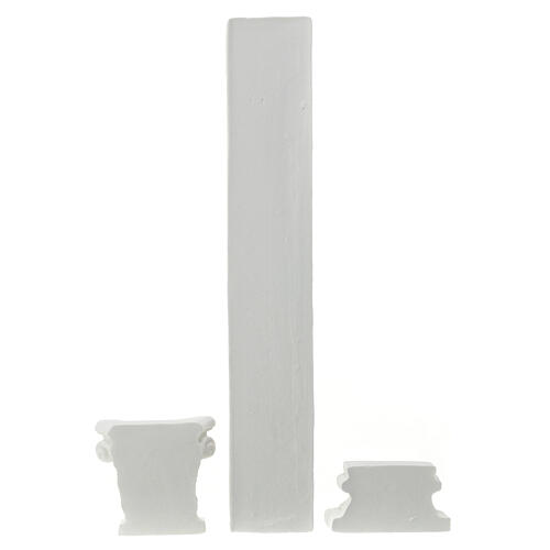 Half column, set of 3, ready to be painted, for Neapolitan Nativity Scene, 30x5 cm 4