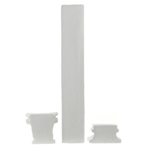 Set 3 pezzi colonna corinzia 30x5 cm gesso da colorare presepe napoletano 4