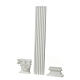 Set of 3 Corinthian column pieces 30x5 cm plaster to color Neapolitan nativity scene s2