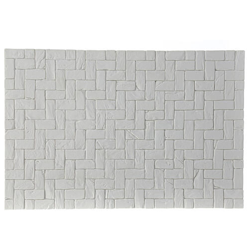 Revêtement de sol briques plâtre à peindre 35x25 cm crèche napolitaine 1