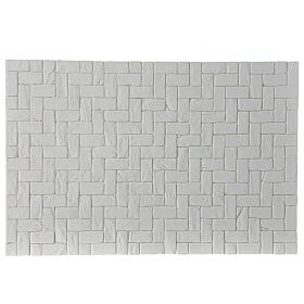 Pavimentazione mattoni gesso da colorare 35x25 cm presepe napoletano