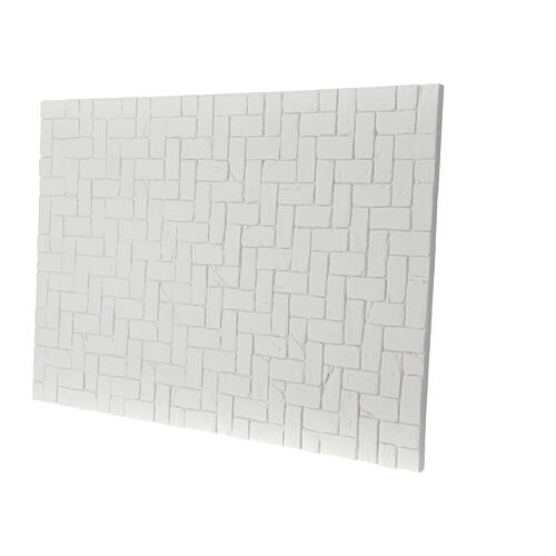 Plaster brick flooring to color in 35x25 cm Neapolitan nativity scene 2