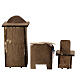 Lit armoire et table de nuit bois crèche napolitaine avec santons 6 cm s4
