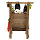 Duże drewniane stoisko, z kawałkami dorsza z wosku - 15x10x5 cm, do szopki 8 cm s5