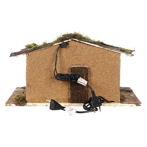 Stable with oven 25x45x25 cm for Neapolitan Nativity Scene of 8-10 cm 4