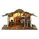 Stable with oven Neapolitan nativity 25x45x25 cm statues 8-10 cm s1