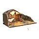 Biwak Hütte mit Feuer 25x45x25 cm Neapolitanische Krippenfiguren, 8-10 cm s3