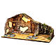 Cabane bivouac avec feu 25x45x25 cm crèche napolitaine 8-10 cm s2