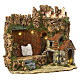 Cabane avec maisonnettes 35x40x25 cm crèche napolitaine 8-10 cm s3