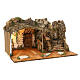 Stable with fountain 25x45x30 cm Neapolitan nativity statues 8-10 cm s3