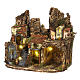 Neapolitan nativity scene with fountain 35x40x25 cm cork statues 8-10 cm s2