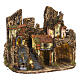 Neapolitan nativity scene with fountain 35x40x25 cm cork statues 8-10 cm s3