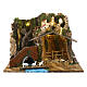 Neapolitan Nativity Scene with brook and mill, 35x45x30 cm, for 8-10 cm characters s1