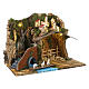 Neapolitan Nativity Scene with brook and mill, 35x45x30 cm, for 8-10 cm characters s3