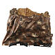 Szopka neapolitańska z potokiem i młynem, 35×45×30 cm - korek i drewno, figurki 8–10 cm s4