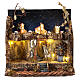 Neapolitan Nativity setting to hang with fountain, 35x40x25 cm, for 8-10 cm characters s1