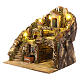Presepe napoletano con fontana sughero 40x40x40 cm statue 8-10 cm s2
