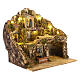 Presepe napoletano con fontana sughero 40x40x40 cm statue 8-10 cm s3