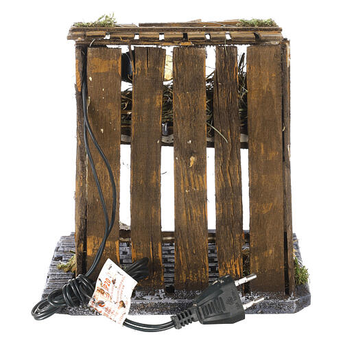 Stajenka z drewna 20x20x20 cm do szopki neapolitańskiej, do figurek 8-10 cm 4