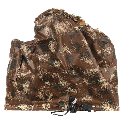 Neapolitan Nativity Scene with brook and bridge, 40x45x30 cm, for 8-10 cm characters 4