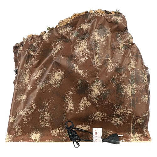 Belén napolitano con iglesia corcho 40x45x30 cm estatuas 8-10 cm 4