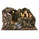 Capanna con villaggio 30x50x35 cm sughero presepe napoletano statue 8-10 cm s1