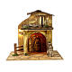 Hütte mit Dach aus Kork Neapolitanische Krippe 40x45x30 cm Statuen, 8-10 cm s1