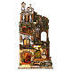 Neapolitan Nativity Scene of 18th century with bell tower 85x40x40 cm for characters of 8-10 cm s1