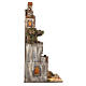 Neapolitan Nativity Scene of 18th century with bell tower 85x40x40 cm for characters of 8-10 cm s6