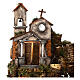 Neapolitan nativity style 1800s bell tower 85x40x40 cm statues 8-10 cm s4