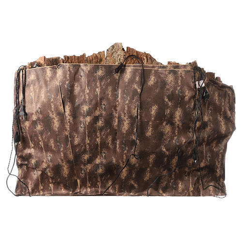 Cenário com moinho, fontanário e forno 60x100x50 cm para presépio napolitano com figuras de 8-10 cm 7