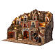 Neapolitan crib cork 60x100x50 cm, mill, fountain and oven, statues 8-10 cm s3