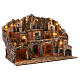 Neapolitan crib cork 60x100x50 cm, mill, fountain and oven, statues 8-10 cm s5