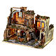 Neapolitan nativity style 1800s cork 50x60x50 cm water mill oven 8-10 cm s3