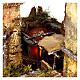 Neapolitan nativity style 1800s cork 50x60x50 cm water mill oven 8-10 cm s8