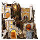 Belén napolitano con fuente estilo árabe 50x90x45 cm corcho estatuas 8-10 cm s6
