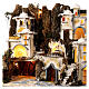 Neapolitan nativity scene with fountain in Arabic style 50x90x45 cm cork statues 8-10 cm s2