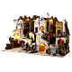 Neapolitan nativity scene with fountain in Arabic style 50x90x45 cm cork statues 8-10 cm s3