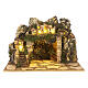 Presepe napoletano sughero e legno 30x45x30 cm statue 8-10 cm s1